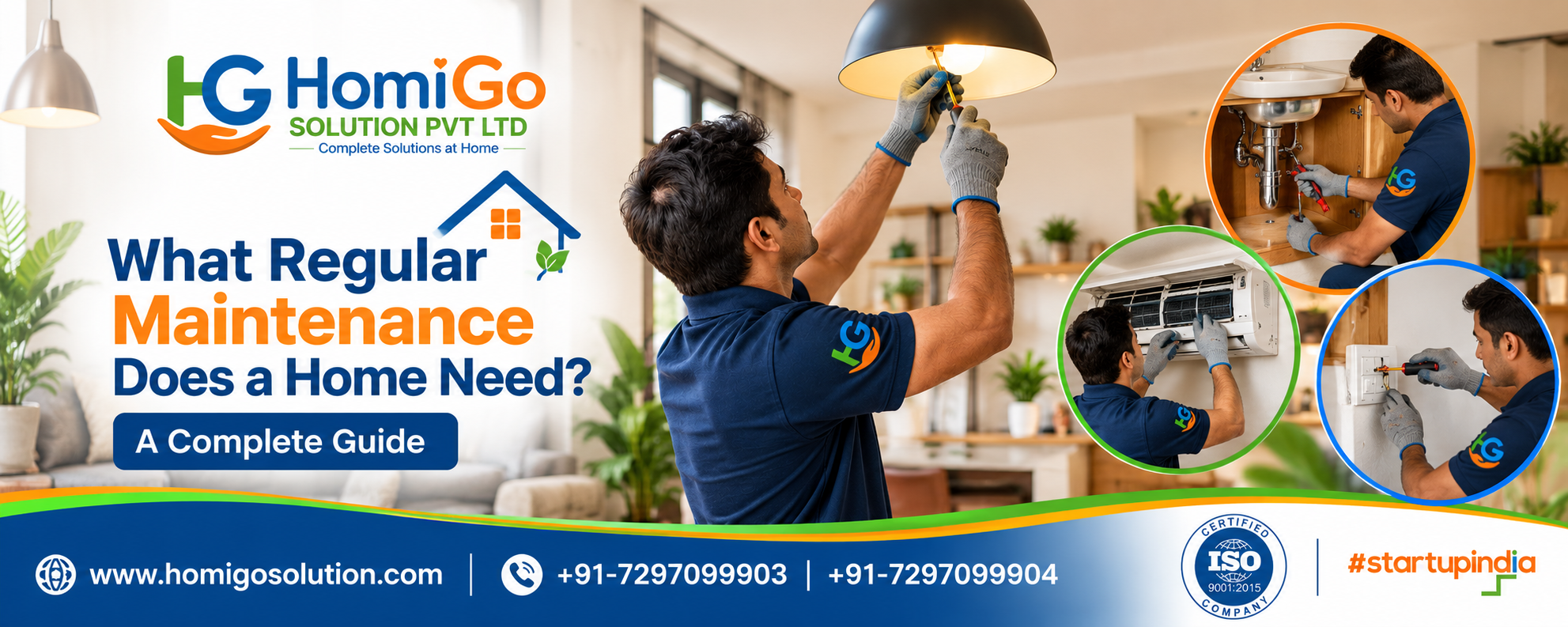 Professional House Maintenance Services for regular plumbing, electrical, AC and general home maintenance.